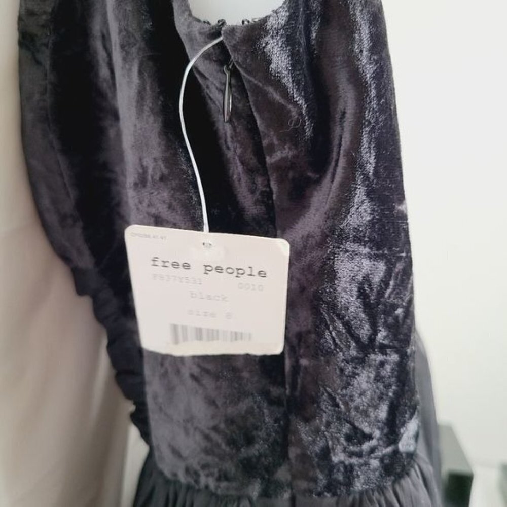 NWT Free People Velvet Fit & Flare Cocktail Dress - Picture 4 of 7